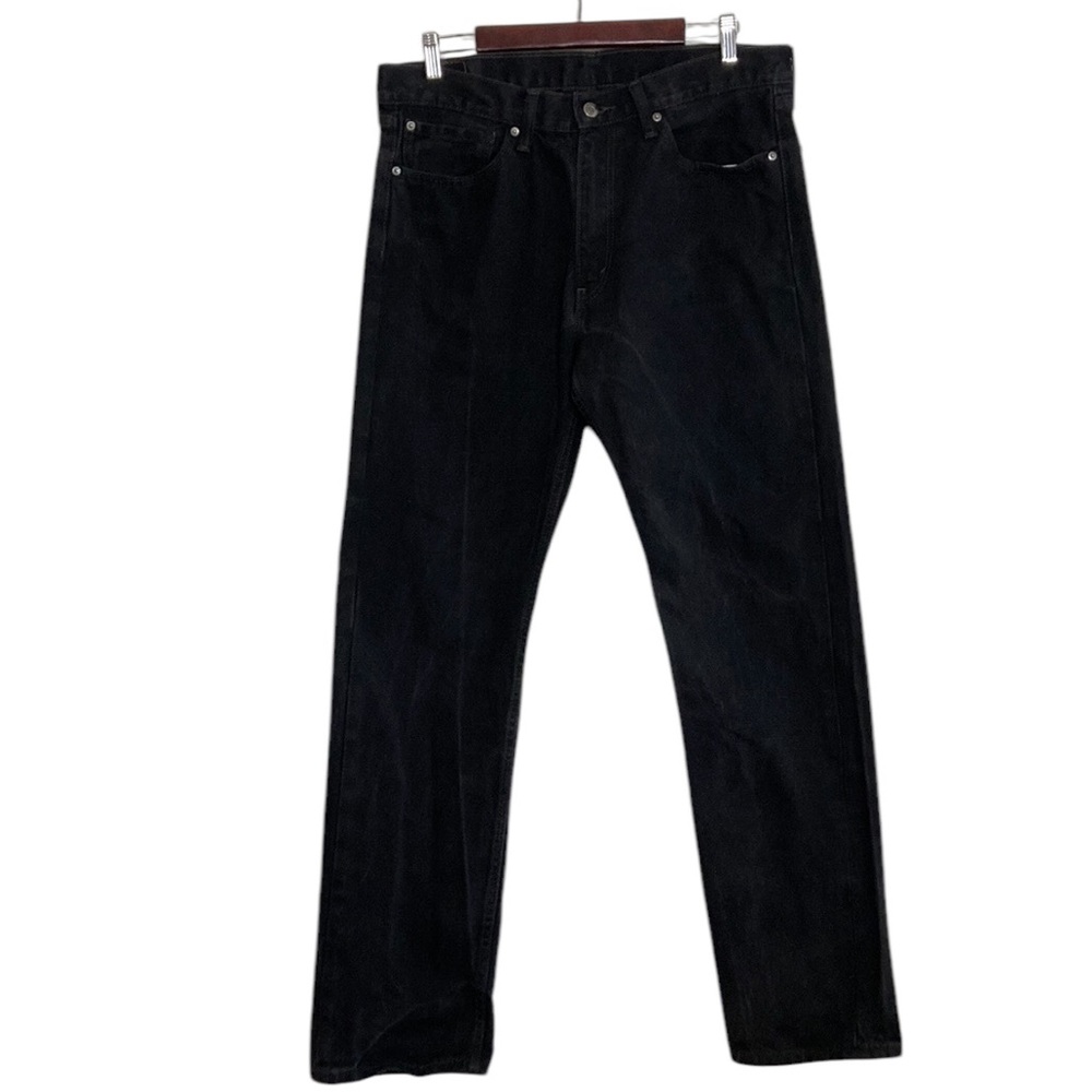 Levi's 505 Jeans Mens 36 x 33 Black Regular Fit Straight Leg Zipper Fly